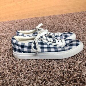 J. Crew Sneakers (Blue and white checkered, Size 6.5)